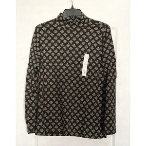 Croft & Barrow Women's Essential Long-Sleeve Mockneck Top Size 0X, Black NWT